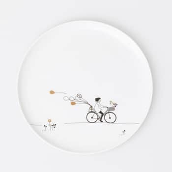 Porcelánový tanier Ride a Bike
