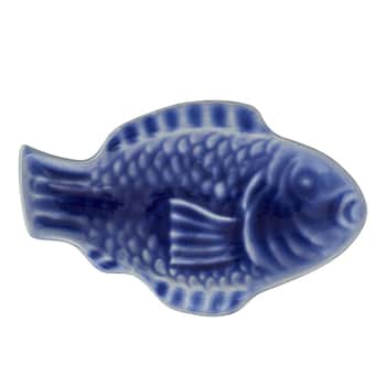Kameninový talířek ve tvaru ryby Dark Blue