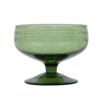 Sklenený pohár na dezerty Vintage Green