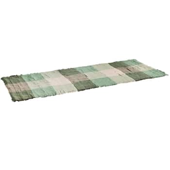 Ľanový prehoz na posteľ Green/Light Taupe/Grey 70 x 180 cm