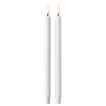 Voskové LED sviečky White – set 2 ks