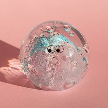 Sklenená figúrka Crystal Blob Bubbles Ball